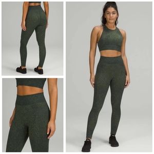 Lululemon Ebb to Train Super-High-Rise Tight 25" Mix Rainforest Green